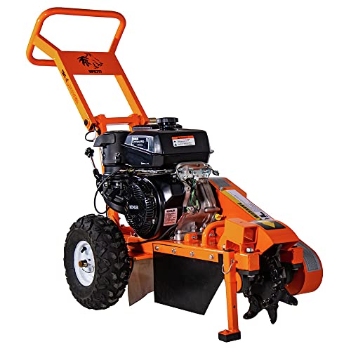 DK2 Power Gas Powered Certified Commercial Frame Stump Grinder Power Tool with 14HP Kohler Motor and Multi-Position Adjustable Bow Handle