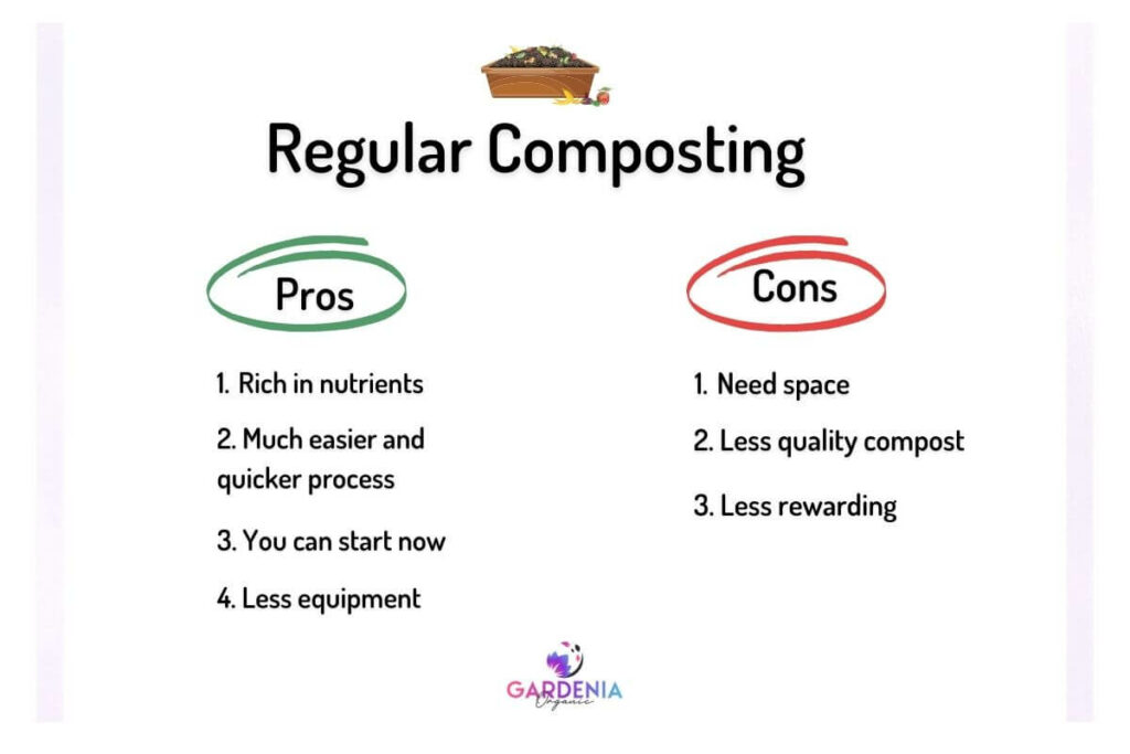 Pros and cons of regular composting