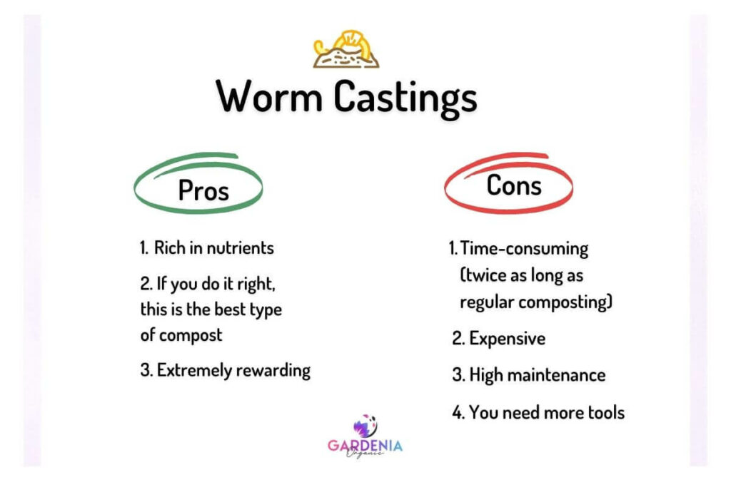 Worm castings pros and cons