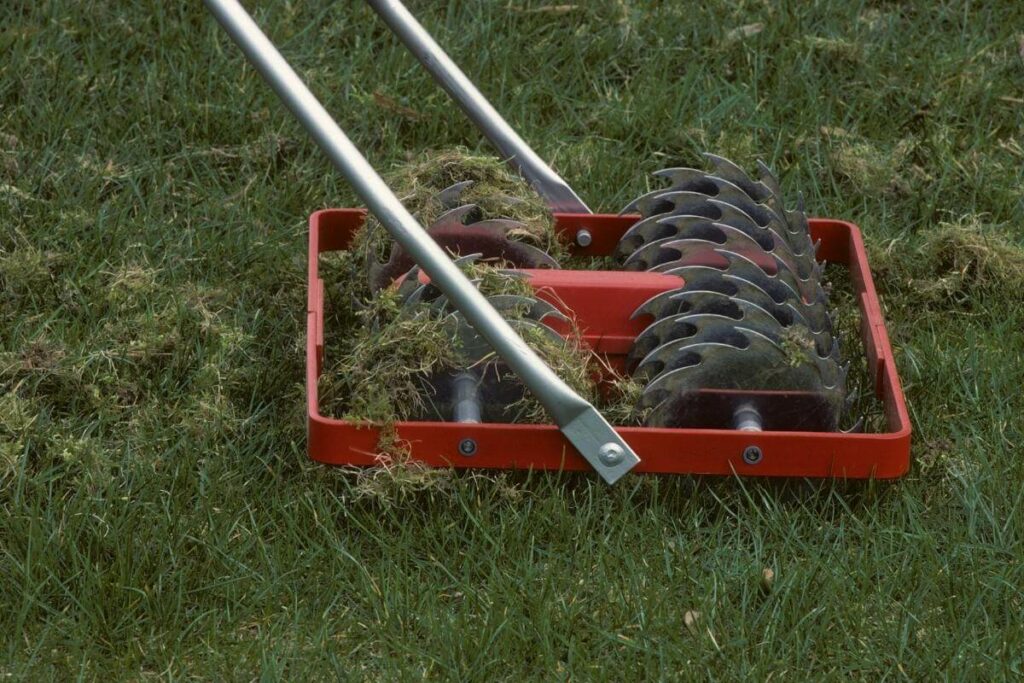 Apply core aeration process