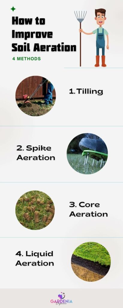 Infographic on how to improve soil aeration