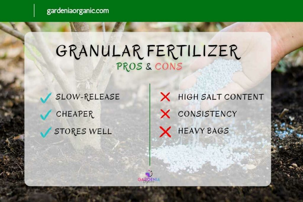 Granular fertilizer pros and cons