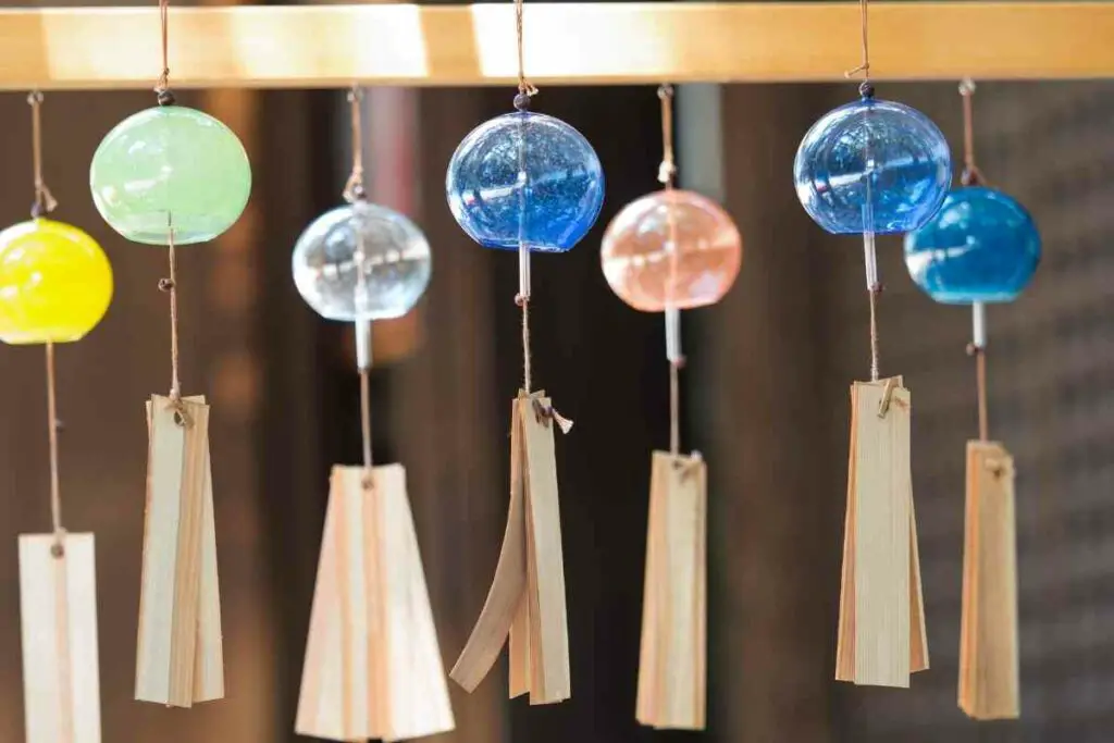 Japanese wind chimes blue