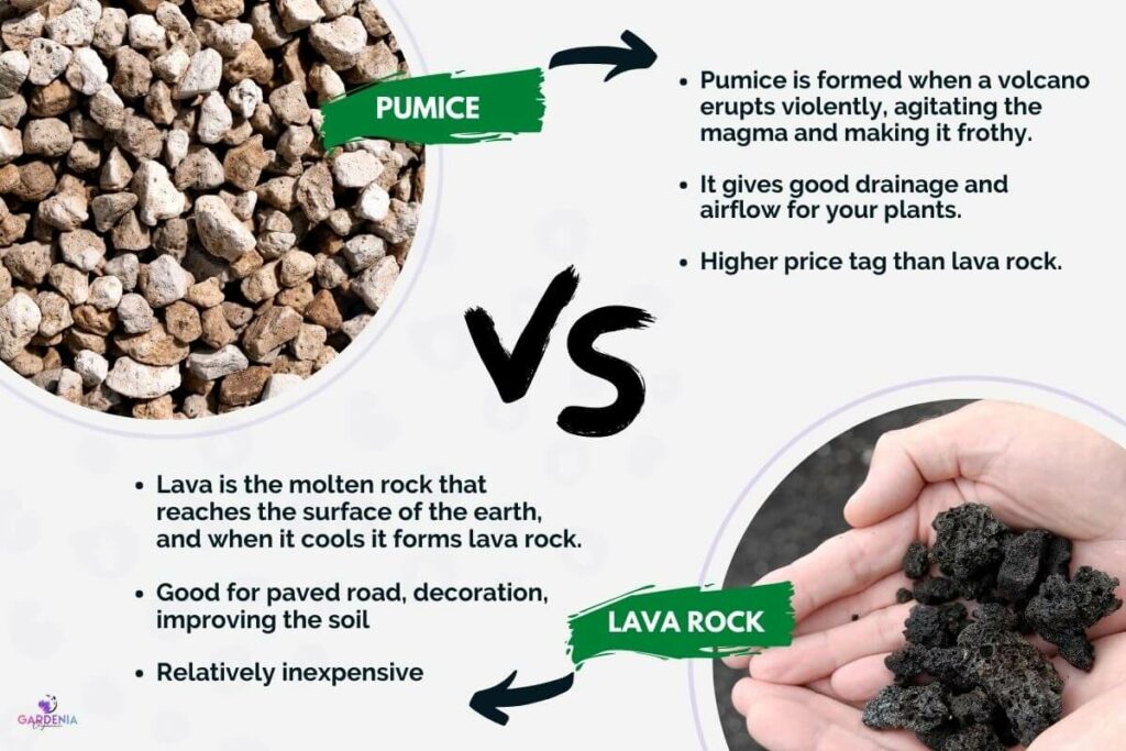 Lava rock vs Pumice formation