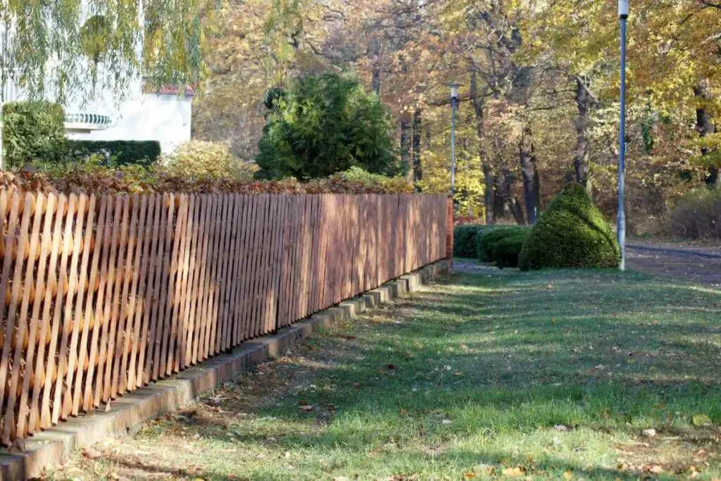 Natural wood stain color for garden fence
