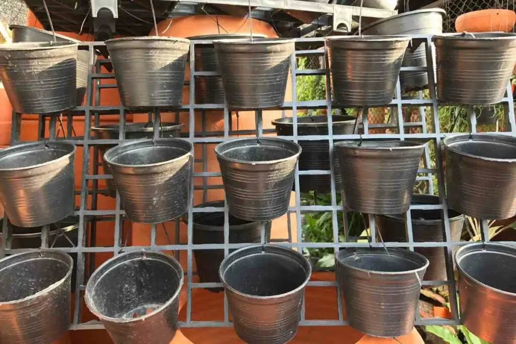 Reusing plastic garden pots