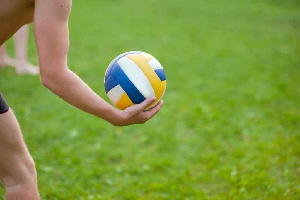 Volleyball on grass