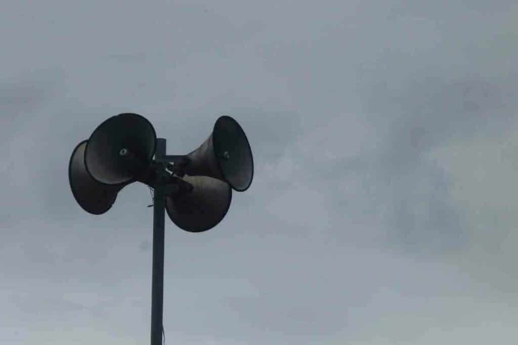 Loud sound to protect fruit tree from birds