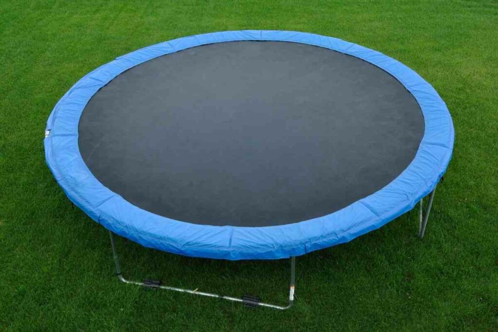 Trampoline installation on a slope
