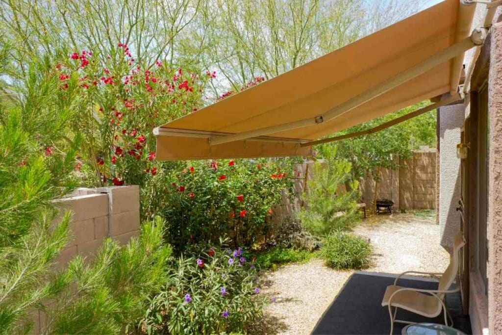 Shade setup backyard