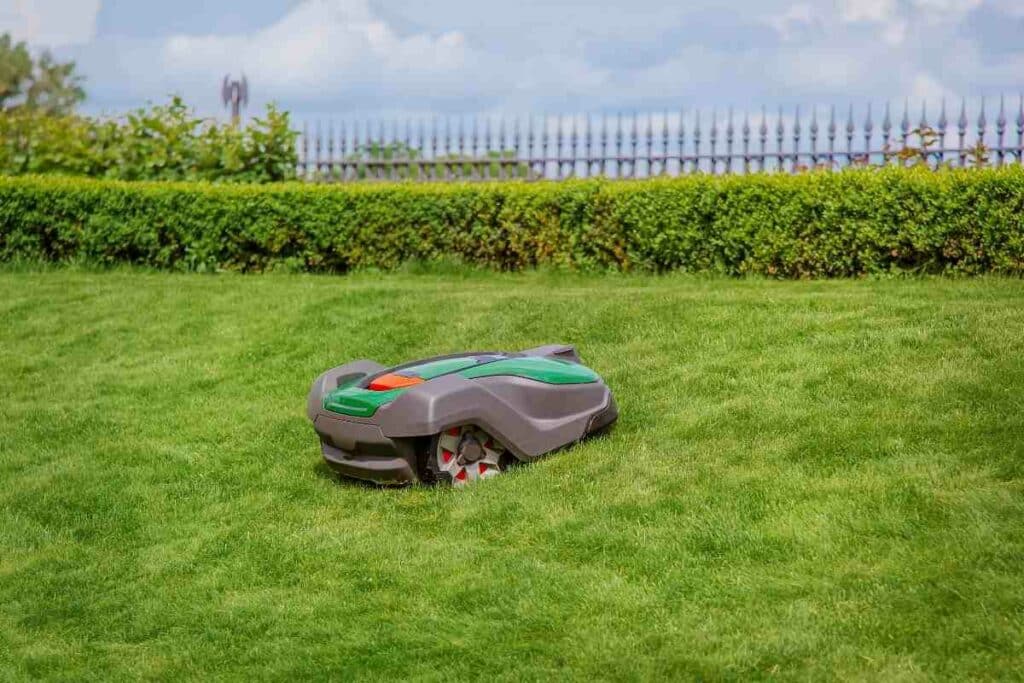 robotic mower on hill