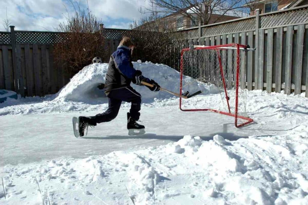 Tiny Backyard ice rink