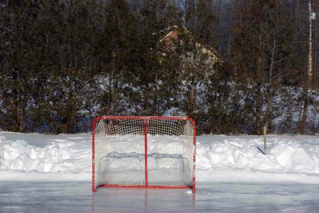 Building ice rink in a backyard