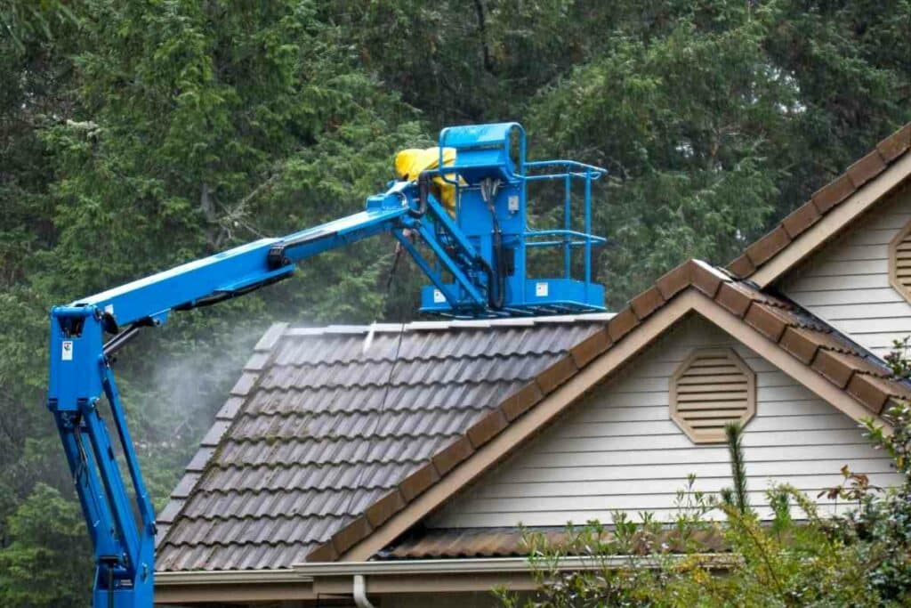 Using Chlorine bleach & water against roof moss