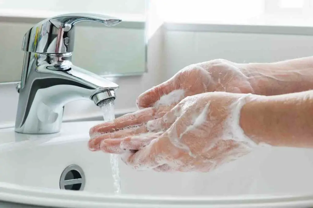 Washing hands protection