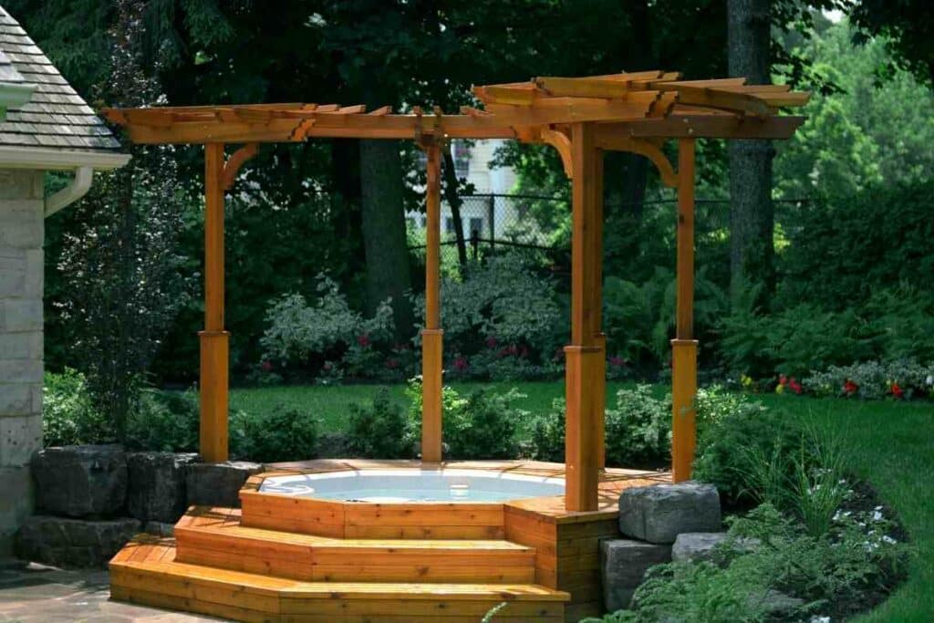 Hot tub garden roof tips