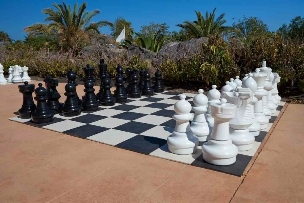 Giant chess backyard game