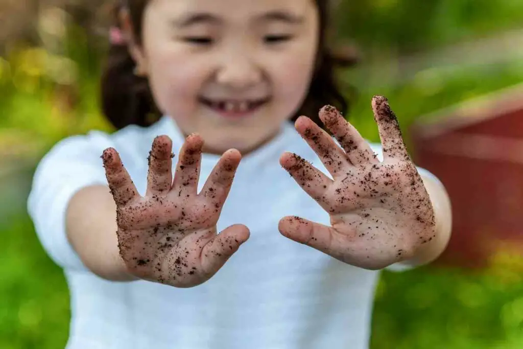 Potting soil is not harmful for kids