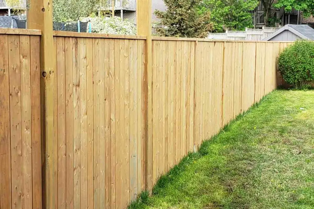 Wooden dog fence idea