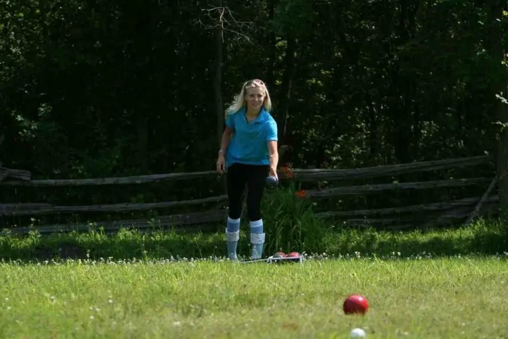 Play Bocce ball on grass guide