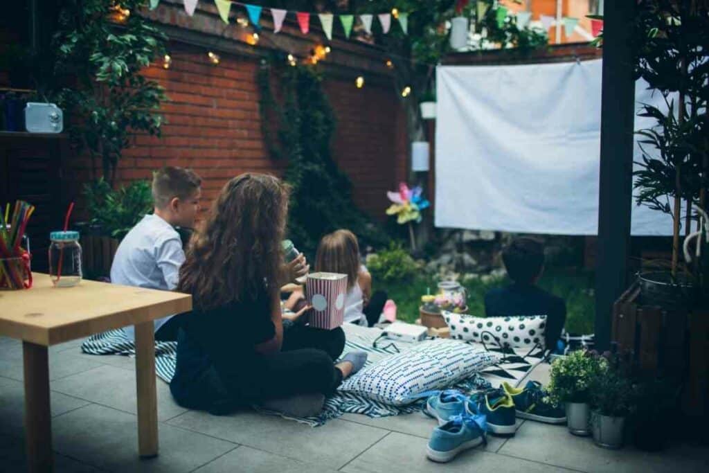 Project a movie outside without a projector tips