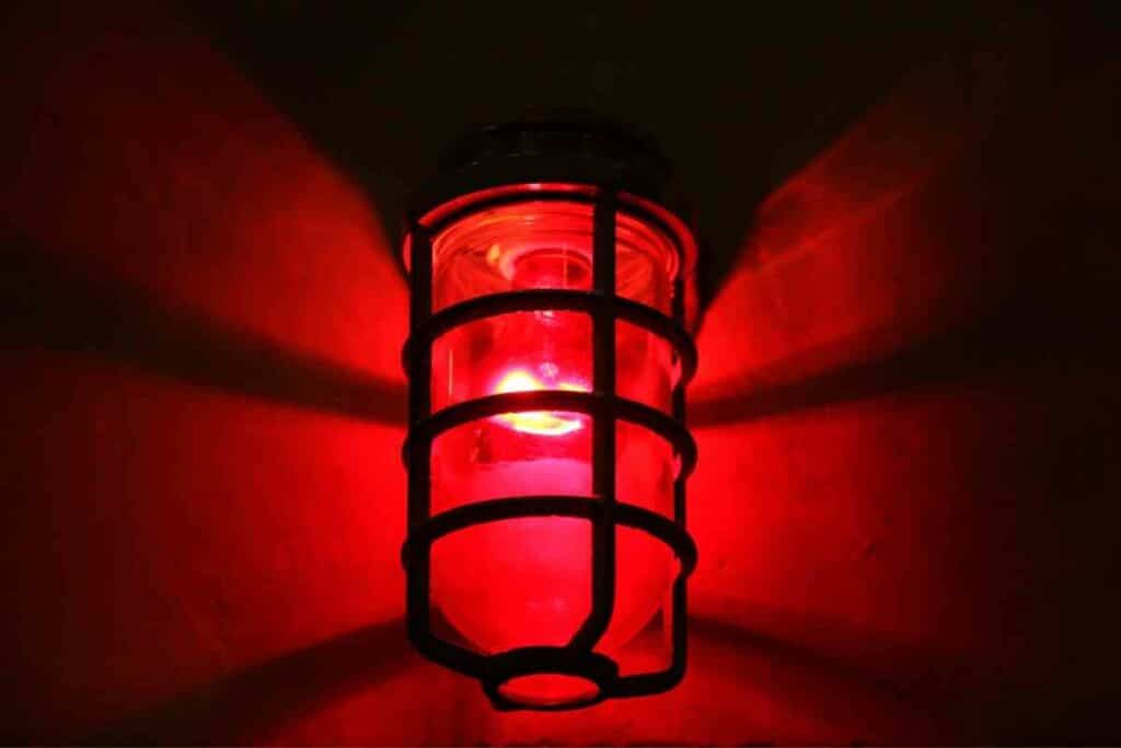 Red porch light