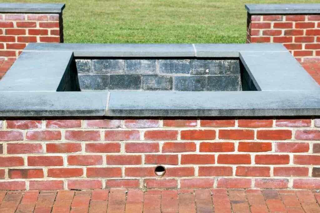 Brick fire pits need air holes