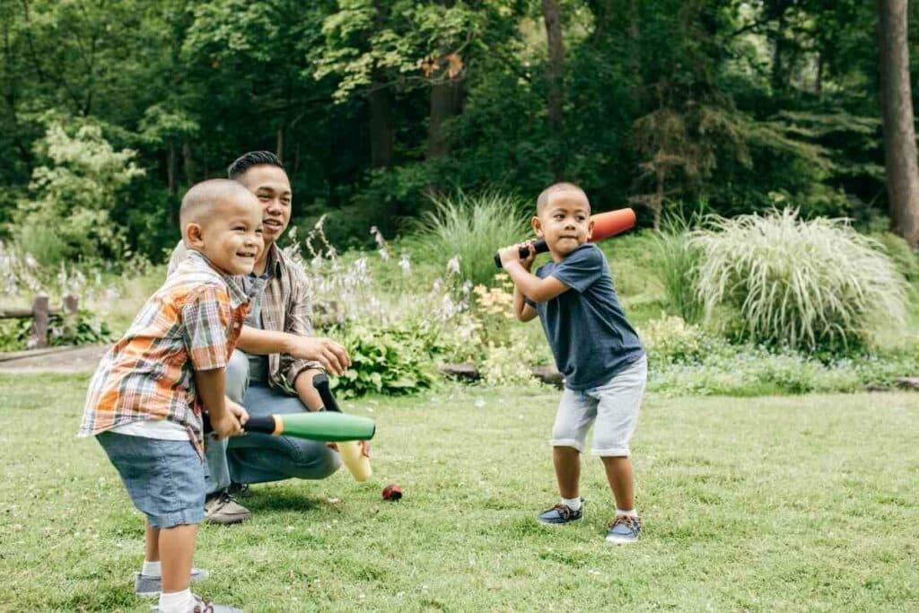 Backyard Pitching Machine fun