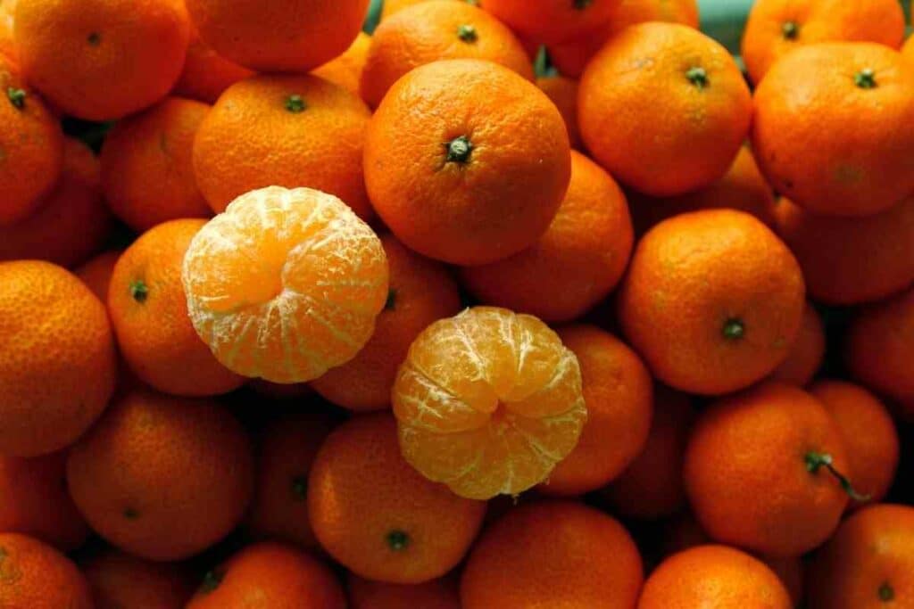 Mandarin oranges pieces of fruit