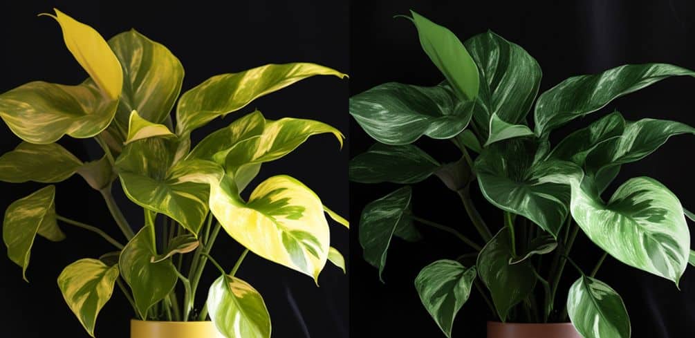 Philodendron Moonlight Vs. Golden Goddess