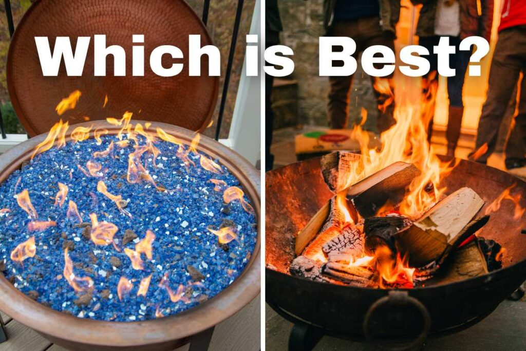 Propane or wood fire pit