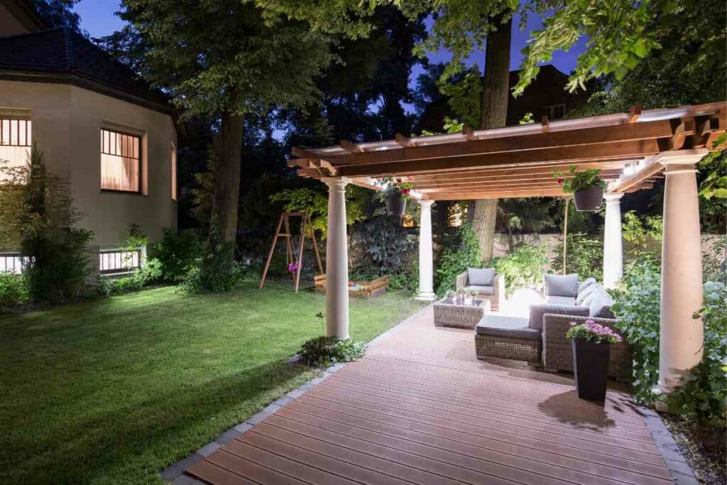 downlighting pergola