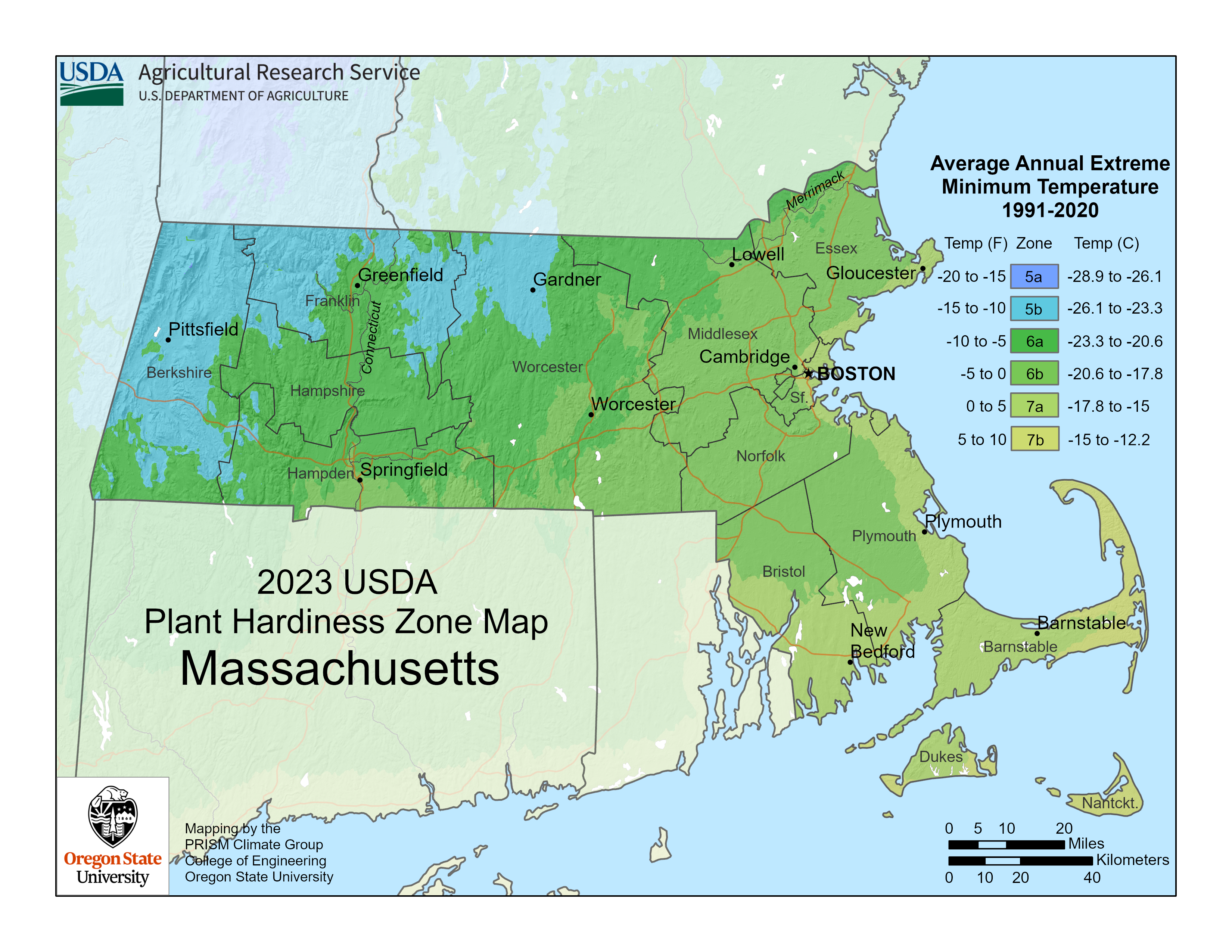 Massachusetts Plant Hardiness Zones Map And Gardening Guide