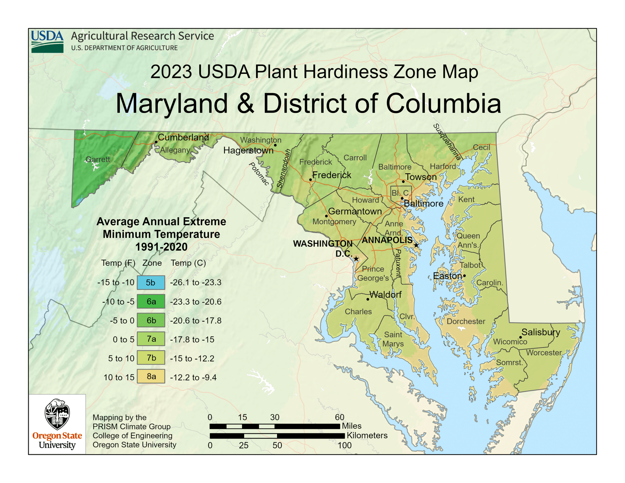 Maryland Plant Hardiness Zones Map And Gardening Guide - Gardenia Organic