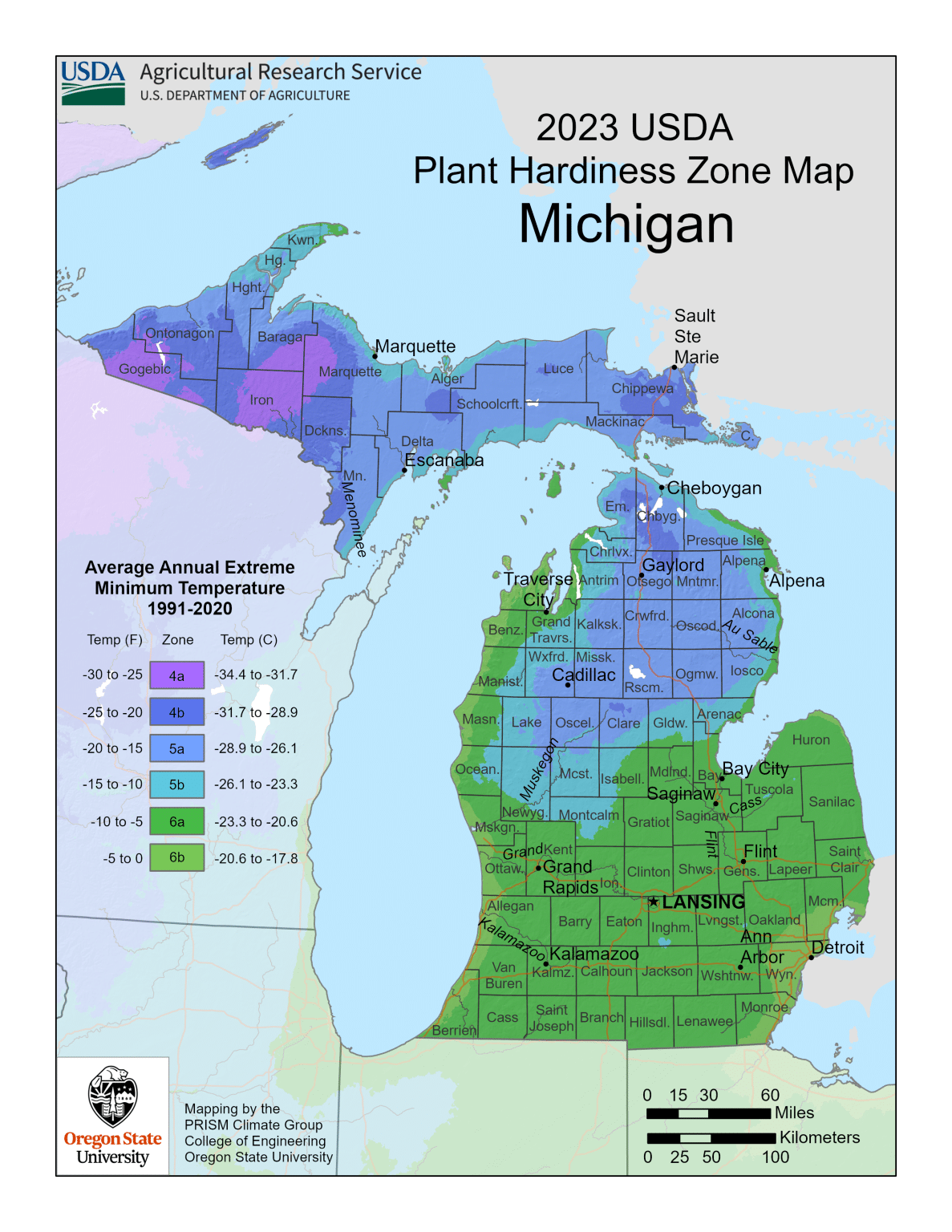 Michigan Plant Hardiness Zones - 2023 Plant Hardiness Zones Map 1187x1536