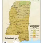 2023 USDA plant hardiness zones map information for Mississippi