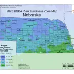 2023 USDA plant hardiness zones map information for Nebraska