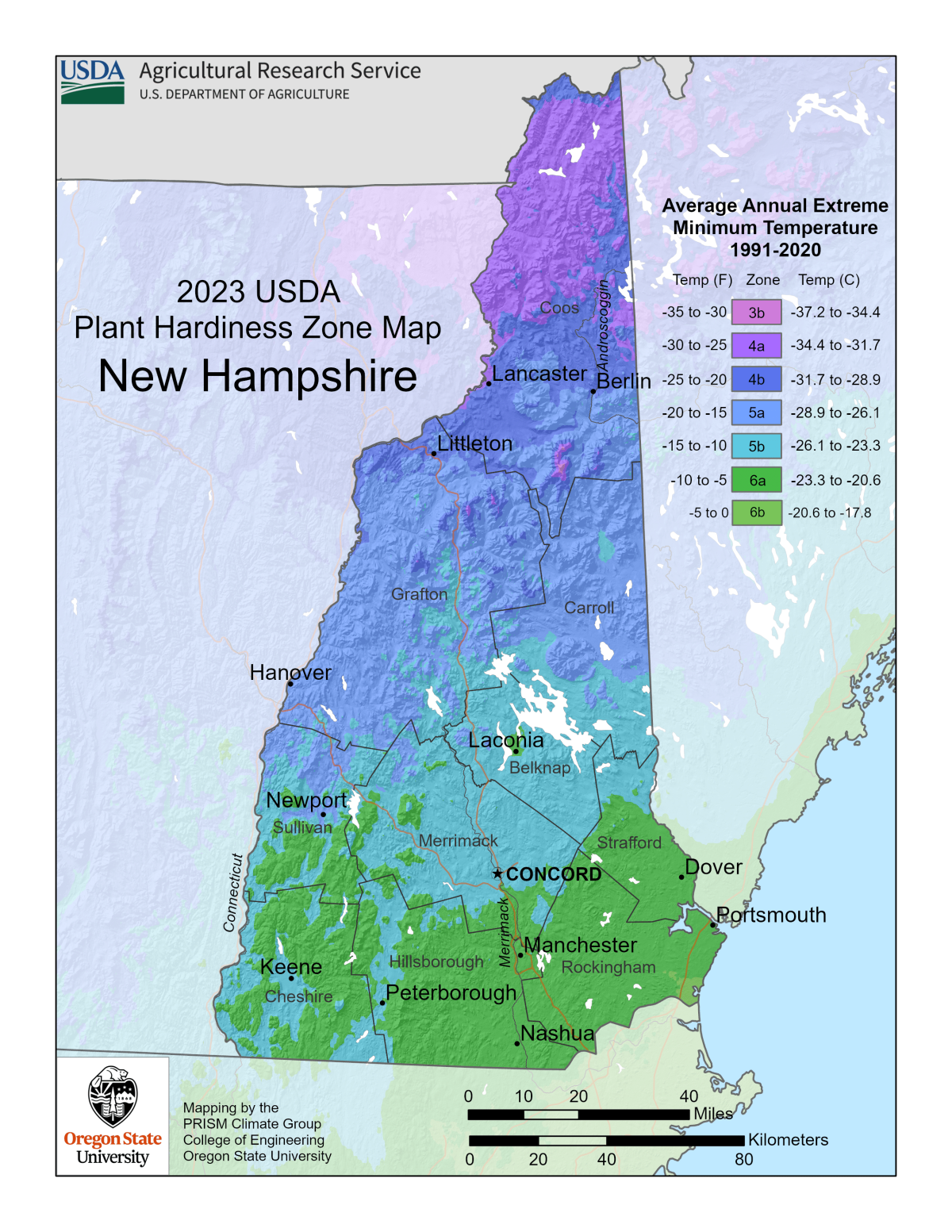 New Hampshire Plant Hardiness Zones Map And Gardening Guide