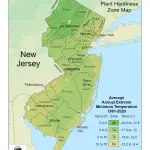 2023 USDA plant hardiness zones map information for New Jersey