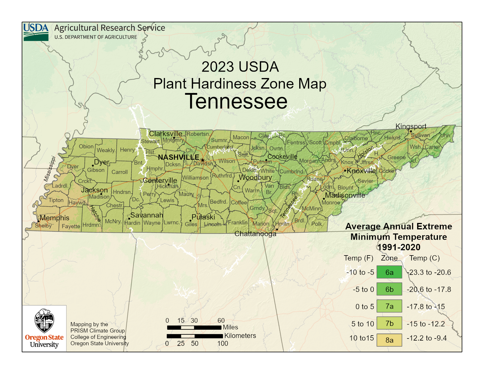 Tennessee Plant Hardiness Zones Map And Gardening Guide