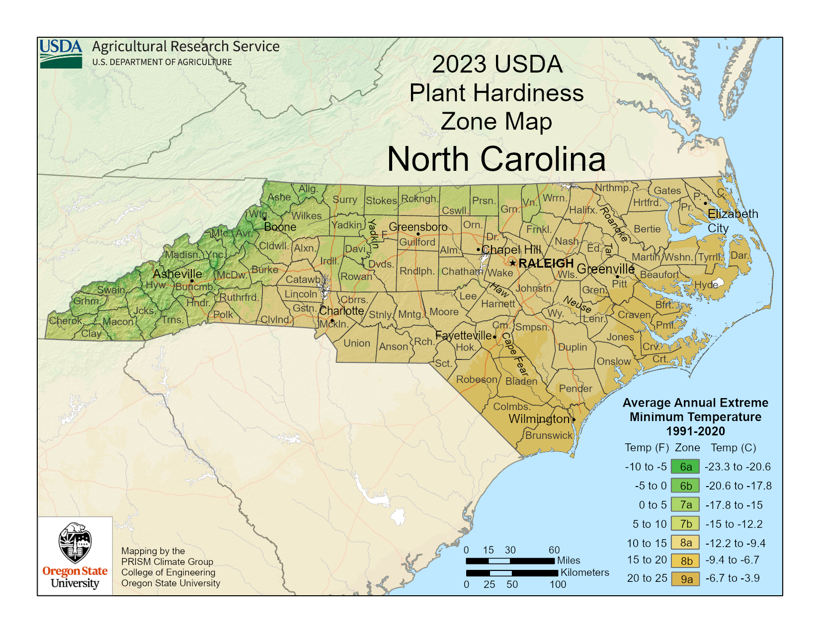 North Carolina Plant Hardiness Zones Map And Gardening Guide