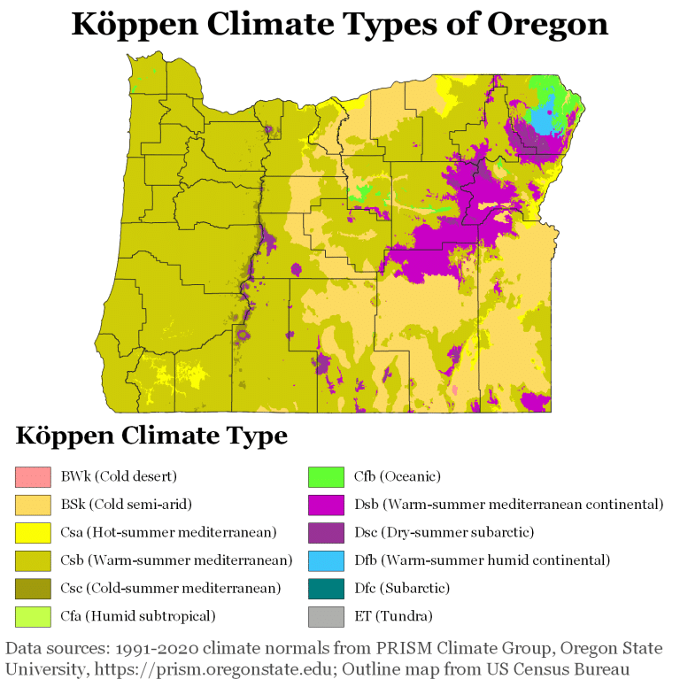 Oregon Plant Hardiness Zones Map And Gardening Guide - Gardenia Organic