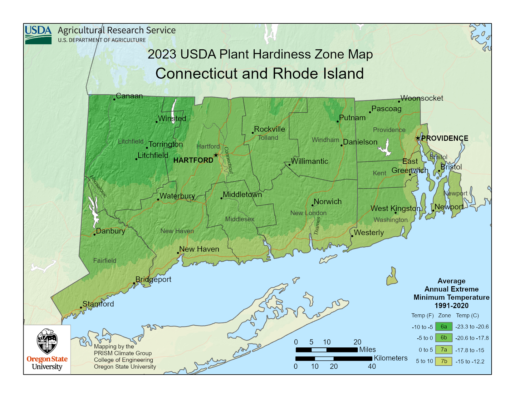 Rhode Island Plant Hardiness Zones Map And Gardening Guide